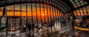 sky garden at sunset
