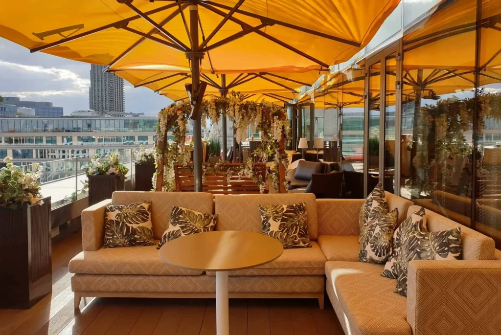 palm terrace hire at aviary london