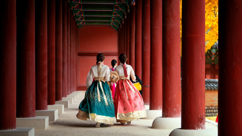 South Korean Hanbok dress up