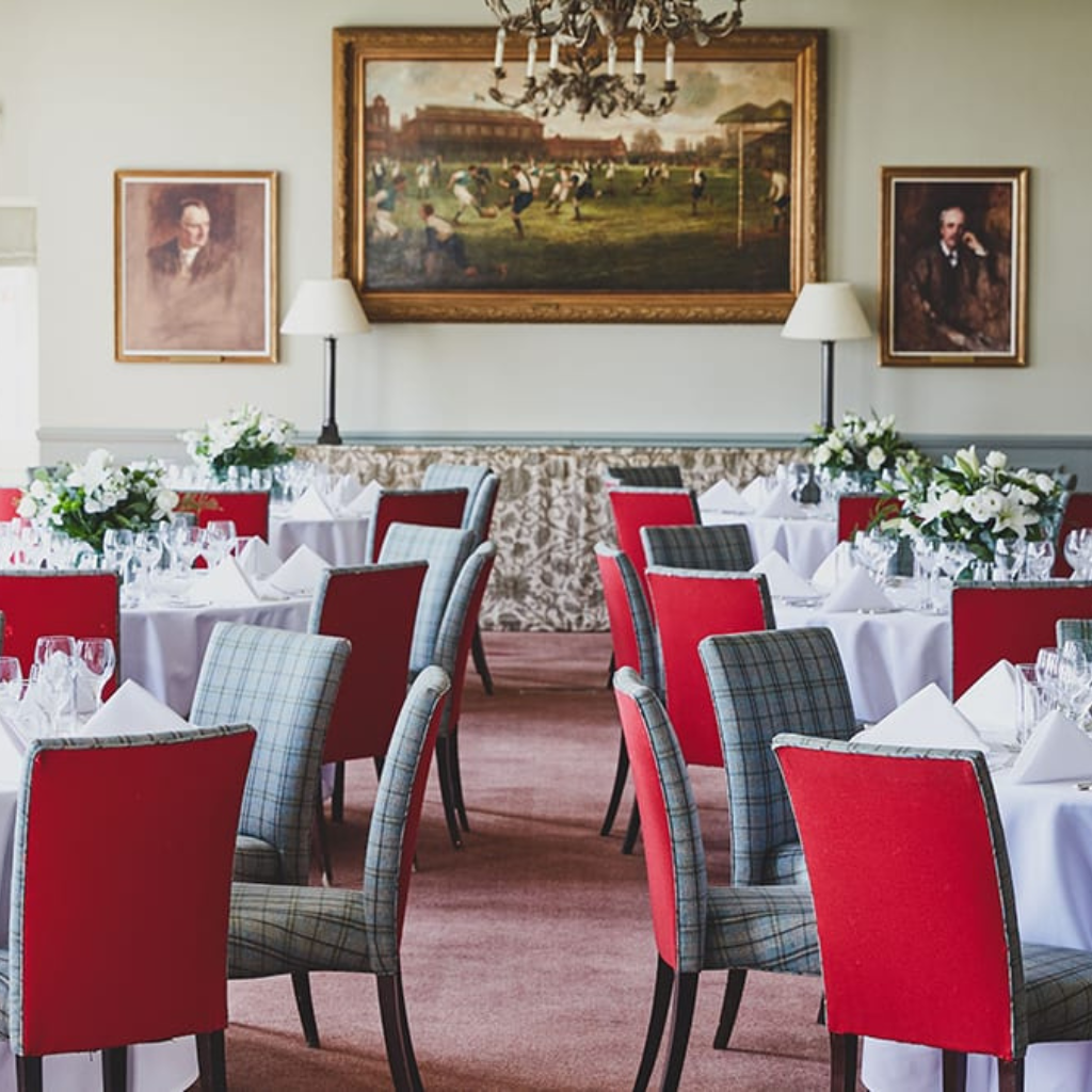 Impressive room with views over the courts, Queens Club, London