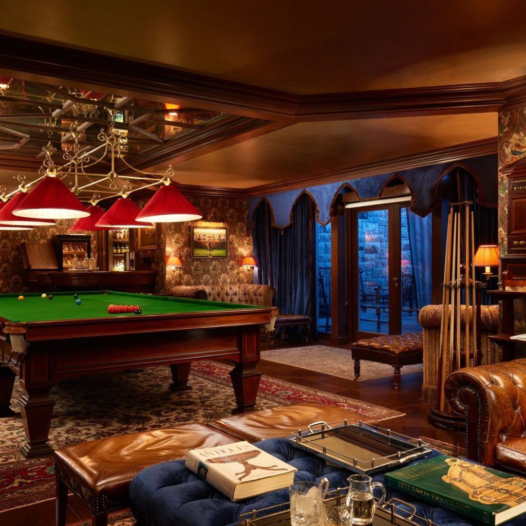 Private club feel room for 40 Ashford Castle